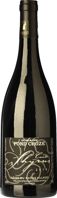 16,95 € Envoi gratuit | Vin Rouge Fond Croze Shyrus Cuvée Crianza A.O.C. Côtes du Rhône Rhône France Syrah, Viognier Eco — Biologique Bouteille 75 cl