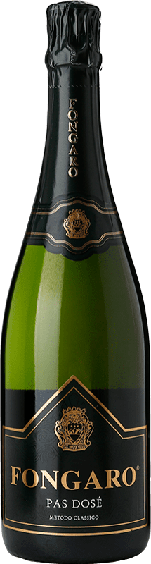 25,95 € Spedizione Gratuita | Spumante bianco Fongaro Pas Dosé Etichetta Verde Brut Nature D.O.C. Monti Lessini Veneto Italia Durella Bottiglia 75 cl