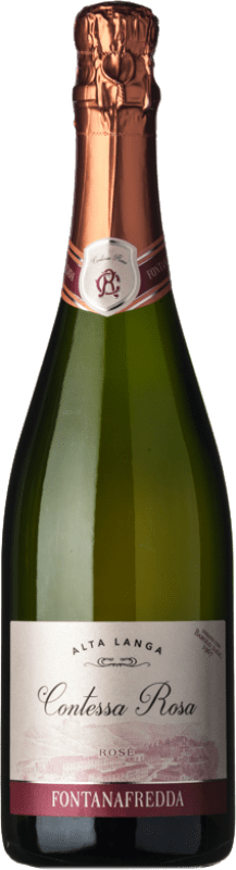 28,95 € Free Shipping | Rosé sparkling Fontanafredda Rosé Contessa Rosa Brut D.O.C. Alta Langa Piemonte Italy Pinot Black, Chardonnay Bottle 75 cl