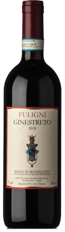 32,95 € Kostenloser Versand | Rotwein Fuligni Ginestreto D.O.C. Rosso di Montalcino Toskana Italien Sangiovese Flasche 75 cl