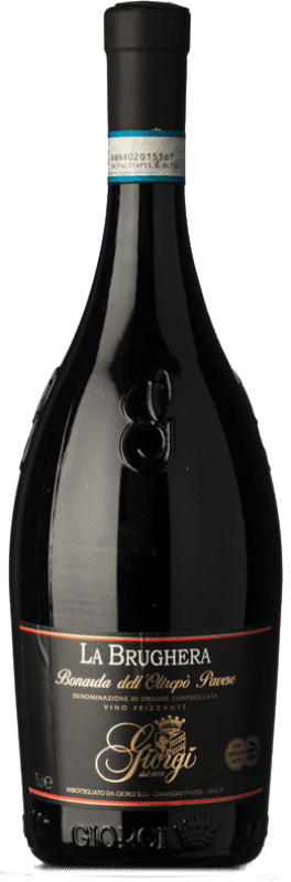 14,95 € 免费送货 | 红汽酒 Giorgi Bonarda Frizzante Amabile La Brughera D.O.C. Oltrepò Pavese 伦巴第 意大利 Bonarda 瓶子 75 cl