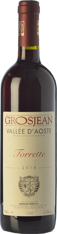 15,95 € 免费送货 | 红酒 Grosjean Torrette D.O.C. Valle d'Aosta 瓦莱达奥斯塔 意大利 Fumin, Petit Rouge, Vien de Nus 瓶子 75 cl