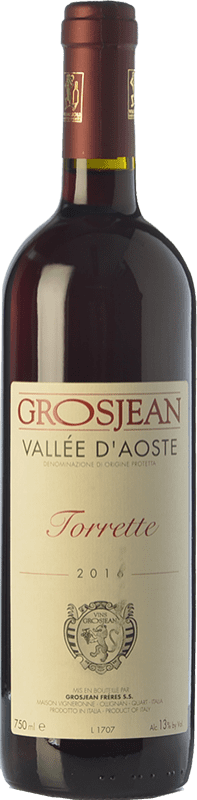 16,95 € Бесплатная доставка | Красное вино Grosjean Torrette D.O.C. Valle d'Aosta Валле д'Аоста Италия Fumin — Фумин, Petit Rouge, Vien de Nus Бутылка 75 cl