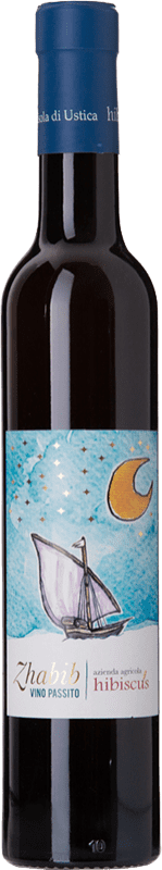 69,95 € Spedizione Gratuita | Vino Dolce Hibiscus Zhabib di Ustica Passito I.G.T. Terre Siciliane Sicilia Italia Moscato Mezza Bottiglia 37 cl