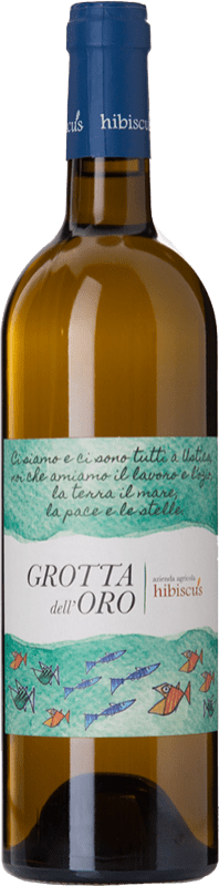 19,95 € Free Shipping | White wine Hibiscus Zibibbo Grotta dell'Oro di Ustica I.G.T. Terre Siciliane Sicily Italy Muscat of Alexandria Bottle 75 cl