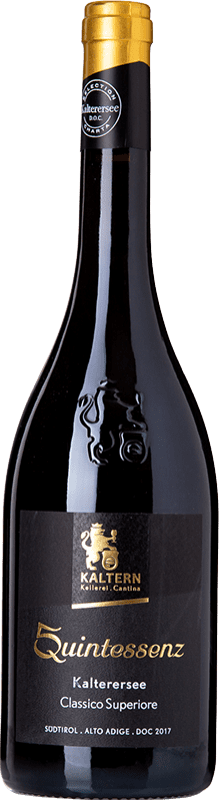 13,95 € Бесплатная доставка | Красное вино Kaltern Quintessenz Classico Superiore D.O.C. Lago di Caldaro Трентино-Альто-Адидже Италия Schiava бутылка 75 cl