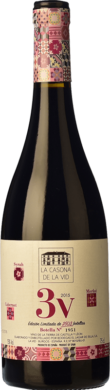 19,95 € Free Shipping | Red Wine Lagar de Isilla La Casona de la Vid 3V Crianza — Aged I.G.P. Vino de la Tierra de Castilla y León Castilla y León Spain Merlot, Syrah — Shiraz, Cabernet Sauvignon Bottle 75 cl