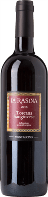 11,95 € Бесплатная доставка | Красное вино La Rasina I.G.T. Toscana Тоскана Италия Sangiovese — Санджовезе Eco — Эко Био Органический 75 cl