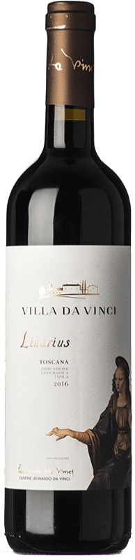 15,95 € Бесплатная доставка | Красное вино Leonardo da Vinci Linarius I.G.T. Toscana Тоскана Италия Syrah бутылка 75 cl