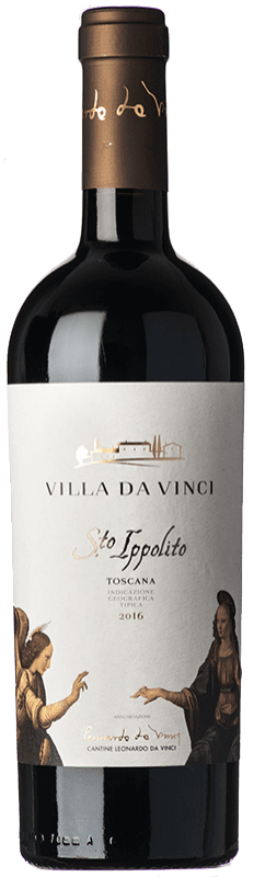 15,95 € Free Shipping | Red wine Leonardo da Vinci Sto. Ippolito I.G.T. Toscana Tuscany Italy Merlot, Syrah, Sangiovese Bottle 75 cl