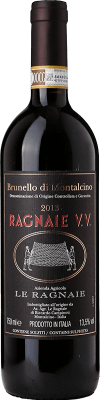 147,95 € Spedizione Gratuita | Vino rosso Le Ragnaie V.V. Vecchie Vigne D.O.C.G. Brunello di Montalcino Toscana Italia Sangiovese Bottiglia 75 cl