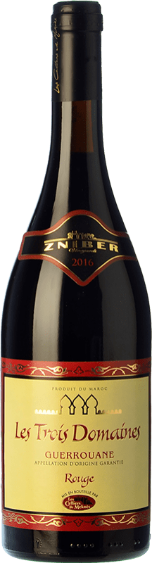 5,95 € Free Shipping | Red wine Les Celliers de Meknes Guerrouane Les Trois Domaines Oak Morocco Grenache, Carignan, Cinsault Bottle 75 cl