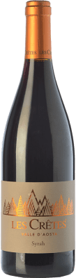 23,95 € Бесплатная доставка | Красное вино Les Cretes D.O.C. Valle d'Aosta Валле д'Аоста Италия Syrah бутылка 75 cl