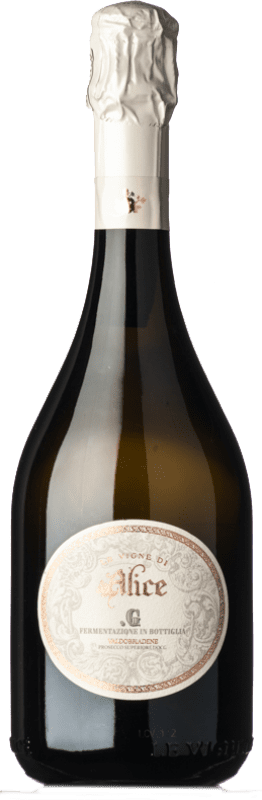 28,95 € Бесплатная доставка | Белое игристое Le Vigne di Alice Metodo Classico Природа Брута D.O.C.G. Prosecco di Conegliano-Valdobbiadene Венето Италия Glera бутылка 75 cl