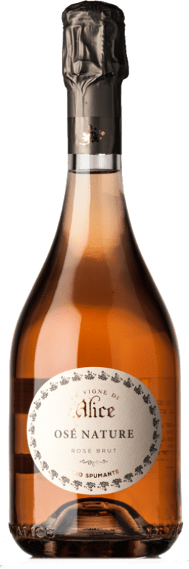 13,95 € 免费送货 | 玫瑰气泡酒 Le Vigne di Alice Osé Rosé Brut Nature I.G.T. Veneto 威尼托 意大利 Marzemino, Glera 瓶子 75 cl