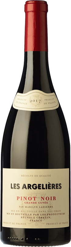 12,95 € Envío gratis | Vino tinto LGI Les Argelieres Joven Languedoc-Roussillon Francia Pinot Negro Botella 75 cl