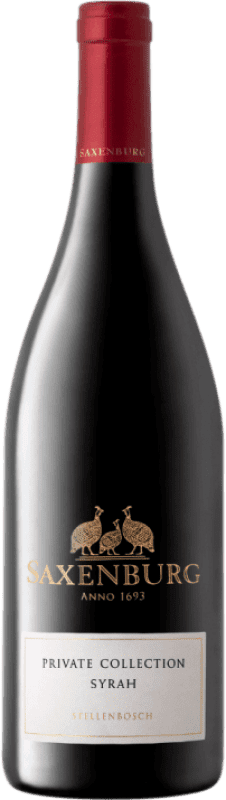 22,95 € Kostenloser Versand | Rotwein Saxenburg Private Collection Shiraz I.G. Stellenbosch Coastal Region Südafrika Syrah Flasche 75 cl