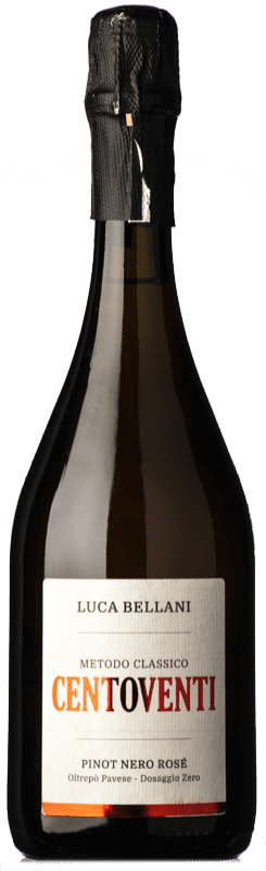 35,95 € Envoi gratuit | Vin Mousseux Rosé Luca Bellani Centoventi Zéro Dosage — Brut Nature Classique, Rosé D.O.C. Oltrepò Pavese Lombardia Italie Pinot Noir Bouteille 75 cl