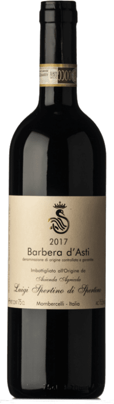 24,95 € Spedizione Gratuita | Vino Rosso Luigi Spertino D.O.C. Barbera d'Asti Piemonte Italia Barbera 75 cl