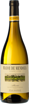 19,95 € Kostenloser Versand | Weißwein Maior de Mendoza Sobre Lías Alterung D.O. Rías Baixas Galizien Spanien Albariño Flasche 75 cl