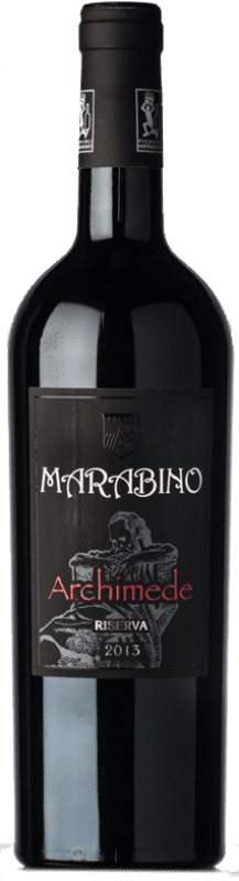 33,95 € Kostenloser Versand | Rotwein Marabino Eloro Archimede Reserve D.O.C. Sicilia Sizilien Italien Nero d'Avola Flasche 75 cl