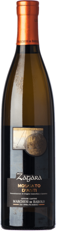 13,95 € Envío gratis | Vino dulce Marchesi di Barolo Zagara D.O.C.G. Moscato d'Asti Piemonte Italia Moscato Blanco Botella 75 cl