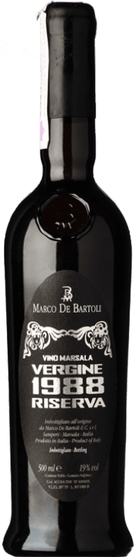 123,95 € Free Shipping | Fortified Wine Marco de Bartoli Vergine Reserve — Aged D.O.C. Marsala Sicily Italy Grillo Medium Bottle 50 cl