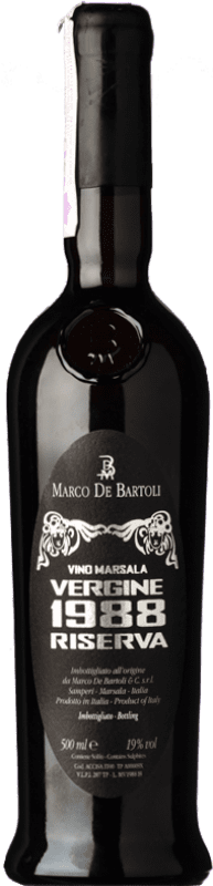146,95 € Kostenloser Versand | Verstärkter Wein Marco de Bartoli Vergine Reserve D.O.C. Marsala Sizilien Italien Grillo Medium Flasche 50 cl