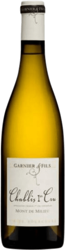 37,95 € Envio grátis | Vinho branco Garnier Mont de Milieu A.O.C. Chablis Premier Cru Borgonha França Chardonnay Garrafa 75 cl