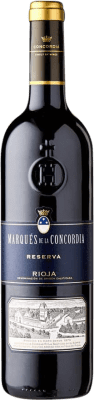 13,95 € Envio grátis | Vinho tinto Marqués de La Concordia Reserva D.O.Ca. Rioja La Rioja Espanha Tempranillo Garrafa 75 cl