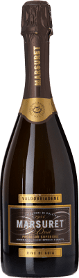 12,95 € Бесплатная доставка | Белое игристое Marsuret Rive di Guia брют D.O.C.G. Prosecco di Conegliano-Valdobbiadene Венето Италия Glera бутылка 75 cl