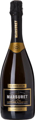 29,95 € 送料無料 | 白スパークリングワイン Marsuret ドライ D.O.C.G. Prosecco di Valdobbiadene Superiore di Cartizze ベネト イタリア Glera ボトル 75 cl