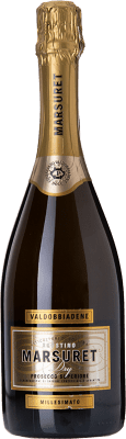 15,95 € Envio grátis | Espumante Branco Marsuret Agostino Dry — Seco D.O.C.G. Prosecco di Conegliano-Valdobbiadene Vêneto Itália Glera, Bianchetta, Verdiso, Perera 75 cl