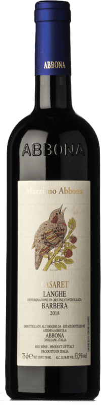 12,95 € 免费送货 | 红酒 Abbona Casaret D.O.C. Langhe 皮埃蒙特 意大利 Barbera 瓶子 75 cl