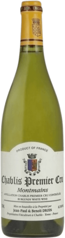 38,95 € 免费送货 | 白酒 Jean-Paul & Benoît Droin Montmains 1er Cru A.O.C. Chablis Premier Cru 勃艮第 法国 Chardonnay 瓶子 75 cl