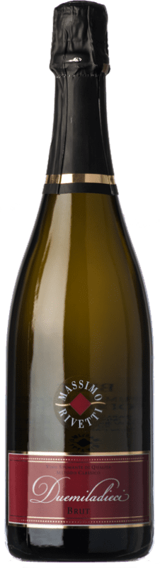 29,95 € Envío gratis | Espumoso blanco Massimo Rivetti Metodo Classico Brut D.O.C. Piedmont Piemonte Italia Pinot Negro, Nebbiolo, Chardonnay Botella 75 cl