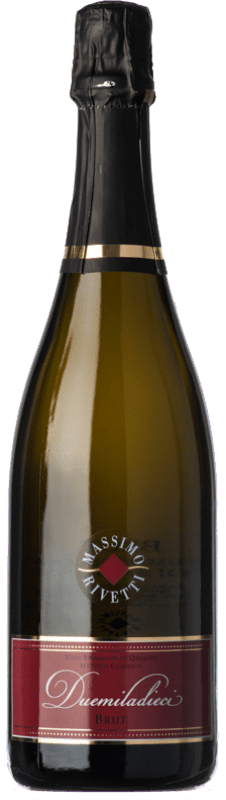 29,95 € Kostenloser Versand | Weißer Sekt Massimo Rivetti Metodo Classico Brut D.O.C. Piedmont Piemont Italien Spätburgunder, Nebbiolo, Chardonnay Flasche 75 cl
