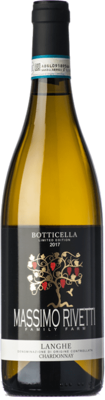 22,95 € Spedizione Gratuita | Vino bianco Massimo Rivetti Botticella D.O.C. Langhe Piemonte Italia Chardonnay Bottiglia 75 cl