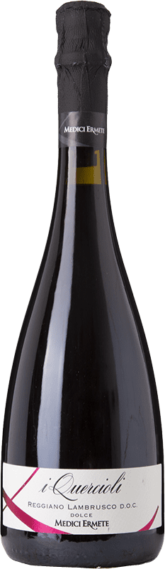 7,95 € Envio grátis | Vinho Doce Medici Ermete Dolce I Quercioli D.O.C. Reggiano Emília-Romanha Itália Lambrusco 75 cl