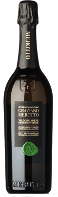 21,95 € 送料無料 | 白スパークリングワイン Merotto Graziano Brut D.O.C.G. Prosecco di Conegliano-Valdobbiadene ベネト イタリア Glera ボトル 75 cl