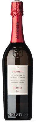 15,95 € 免费送货 | 白起泡酒 Merotto Bareta 香槟 D.O.C.G. Prosecco di Conegliano-Valdobbiadene 威尼托 意大利 Glera 瓶子 75 cl
