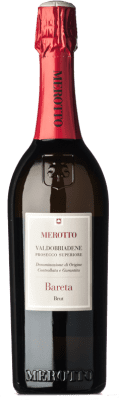 16,95 € Spedizione Gratuita | Spumante Bianco Merotto Bareta Brut D.O.C.G. Prosecco di Conegliano-Valdobbiadene Veneto Italia Glera 75 cl