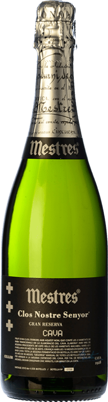 33,95 € 送料無料 | 白スパークリングワイン Mestres Clos Nostre Senyor ブルットの自然 D.O. Cava スペイン Macabeo, Xarel·lo, Parellada ボトル 75 cl