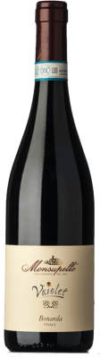 12,95 € Free Shipping | Red wine Monsupello Bonarda Vivace Vaiolet D.O.C. Oltrepò Pavese Lombardia Italy Croatina Bottle 75 cl