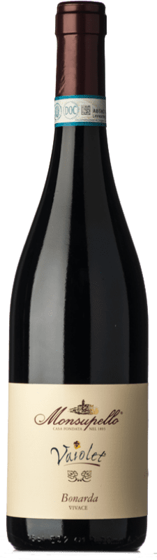 12,95 € Kostenloser Versand | Rotwein Monsupello Vivace Vaiolet D.O.C. Oltrepò Pavese Lombardei Italien Bonarda Flasche 75 cl
