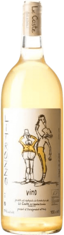 17,95 € Envio grátis | Vinho branco Le Coste Litrozzo Bianco I.G. Vino da Tavola Lácio Itália Malvasía, Schioppettino, Procanico, Roscetto Garrafa 1 L