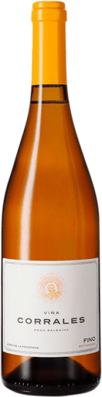 52,95 € Бесплатная доставка | Крепленое вино San Francisco Javier Viña Corrales Fino Saca D.O. Jerez-Xérès-Sherry Андалусия Испания Palomino Fino бутылка 75 cl