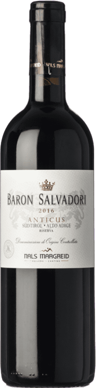 51,95 € 免费送货 | 红酒 Nals Margreid Baron Salvadori Anticus 预订 D.O.C. Alto Adige 特伦蒂诺 - 上阿迪杰 意大利 Merlot, Cabernet Sauvignon 瓶子 75 cl