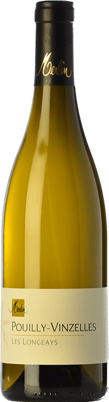 29,95 € Бесплатная доставка | Белое вино Olivier Merlin Les Longeays старения A.O.C. Pouilly-Vinzelles Бургундия Франция Chardonnay бутылка 75 cl