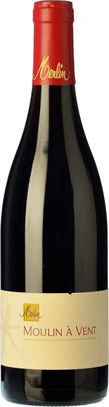 25,95 € Envío gratis | Vino tinto Olivier Merlin Crianza A.O.C. Moulin à Vent Beaujolais Francia Gamay Botella 75 cl